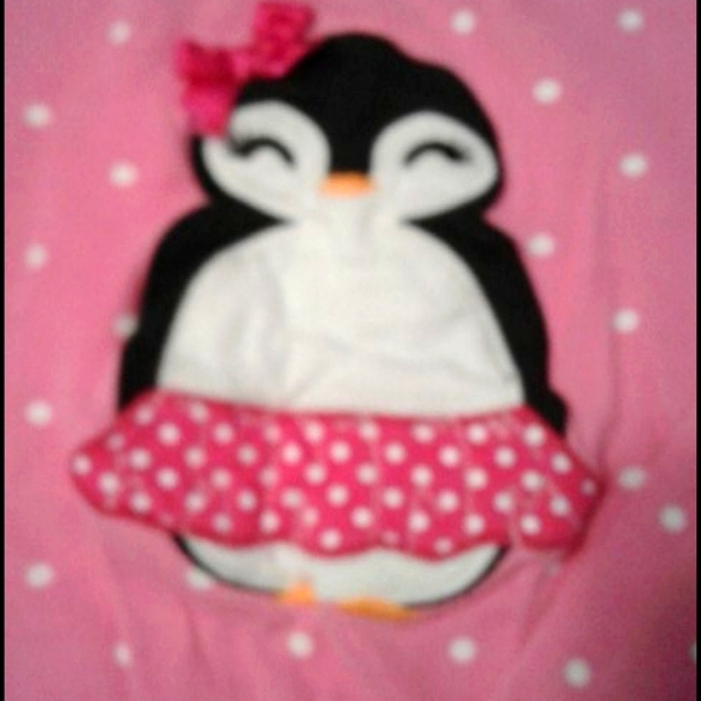 Hartstrings Pink Penguins Girls 10 Pajama Set - Picture 3 of 9